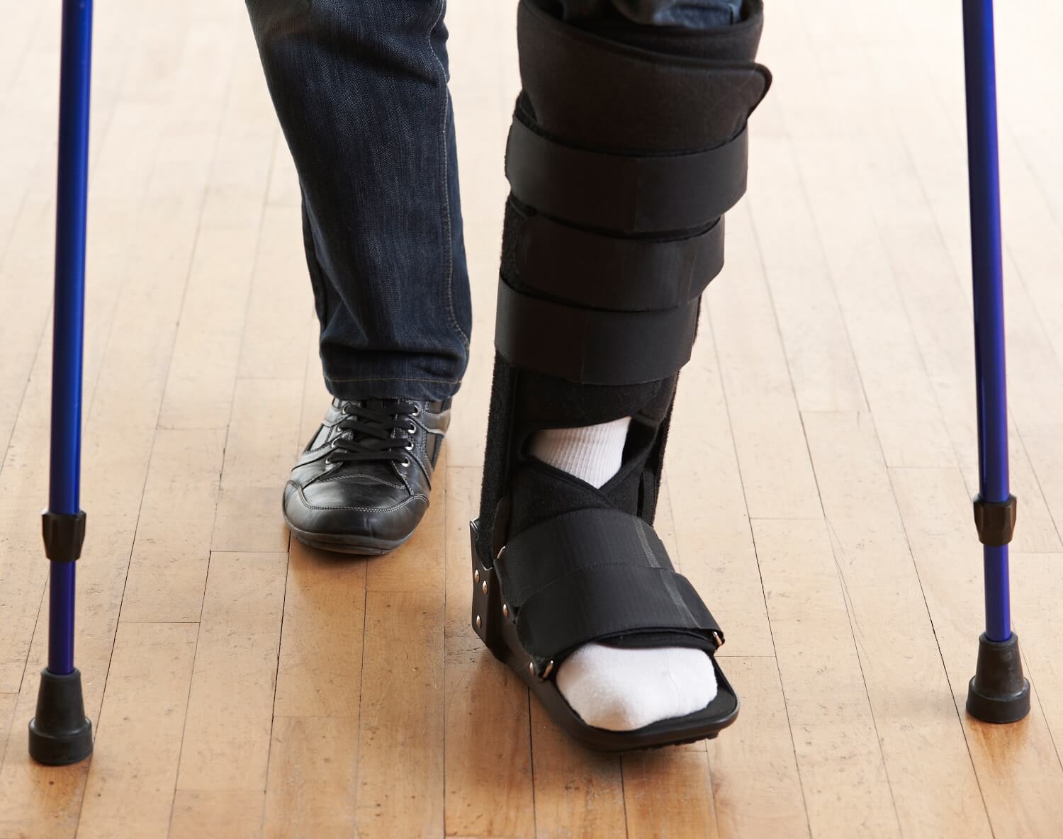 Chaussure à décharge de l’avant pied.